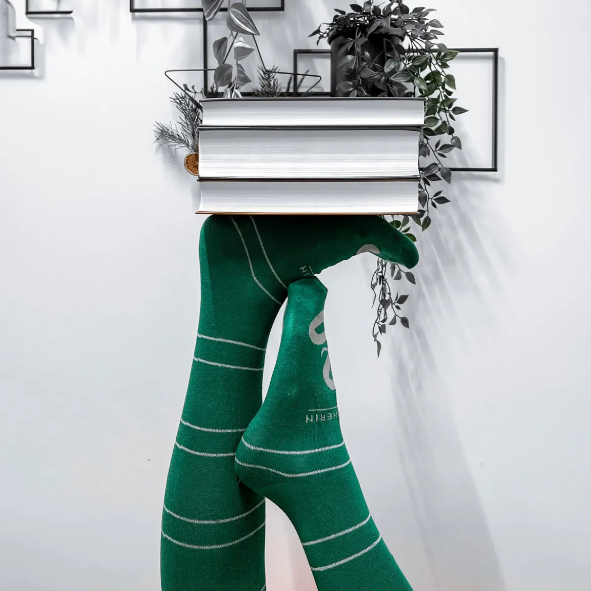 Harry Potter - Slytherin Overknee Strümpfe 2er Set