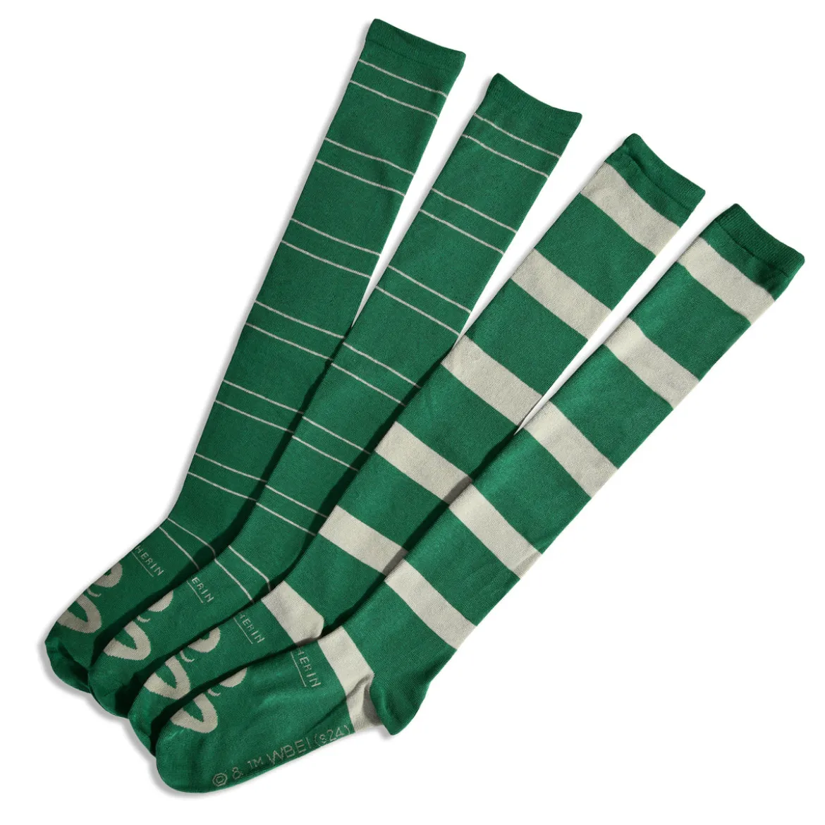 Harry Potter - Slytherin Overknee Strümpfe 2er Set