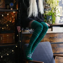 Harry Potter - Slytherin Overknee Strümpfe 2er Set