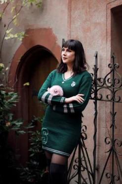 Harry Potter - Slytherin Strickkleid grün