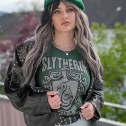 Harry Potter - Slytherin Wappen T-Shirt Damen grün