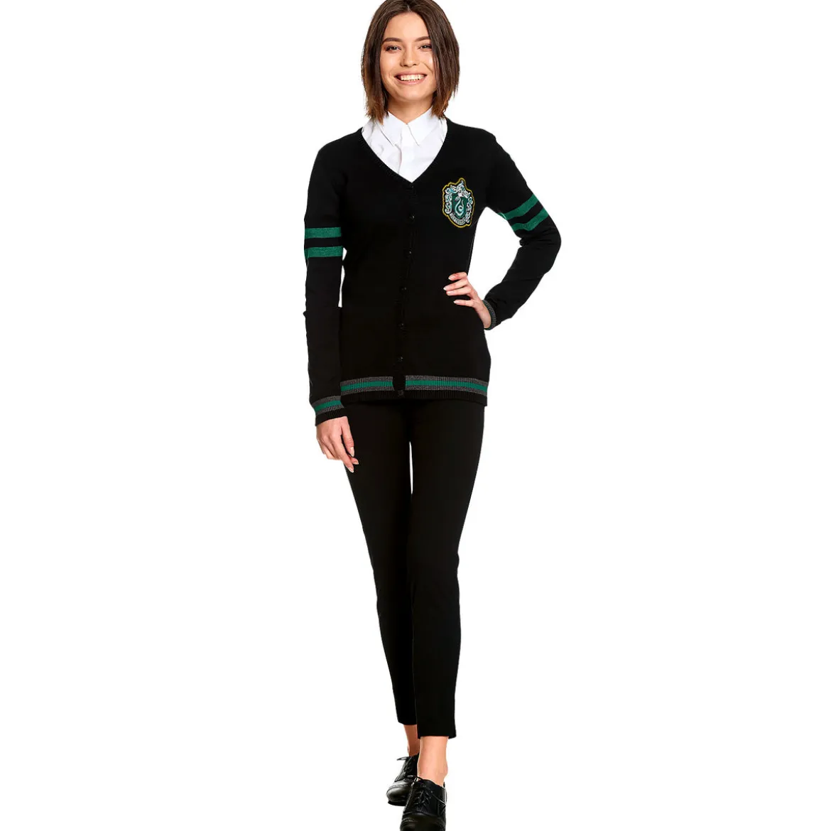 Harry Potter - Slytherin Wappen Cardigan Damen