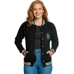 Harry Potter - Slytherin Wappen College Jacke Damen schwarz