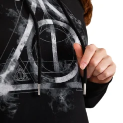 Harry Potter - Smoky Hallows Sweatkleid mit Kapuze schwarz