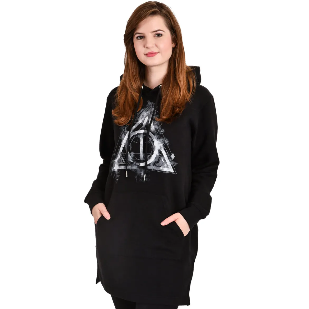 Harry Potter - Smoky Hallows Sweatkleid mit Kapuze schwarz