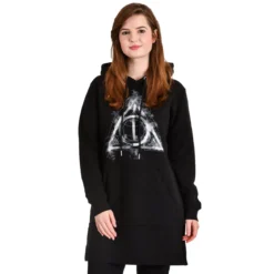 Harry Potter - Smoky Hallows Sweatkleid mit Kapuze schwarz
