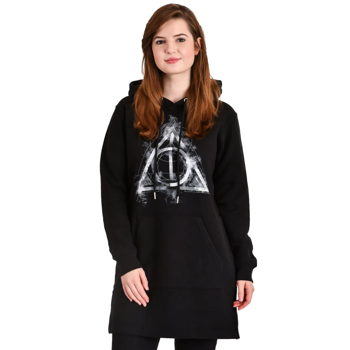 Harry Potter - Smoky Hallows Sweatkleid mit Kapuze schwarz