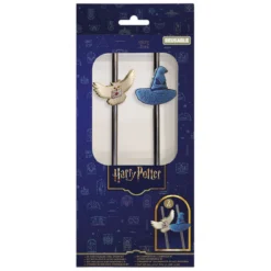 Harry Potter - Sprechender Hut und Hedwig Strohhalme 2er Set