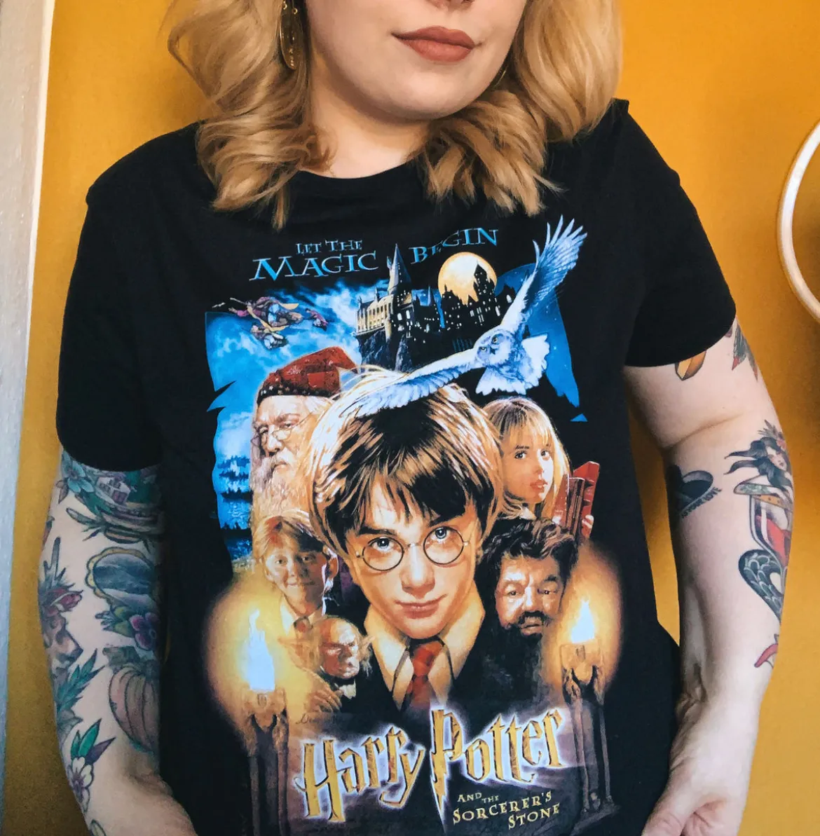 Harry Potter - Stein der Weisen Poster T-Shirt schwarz