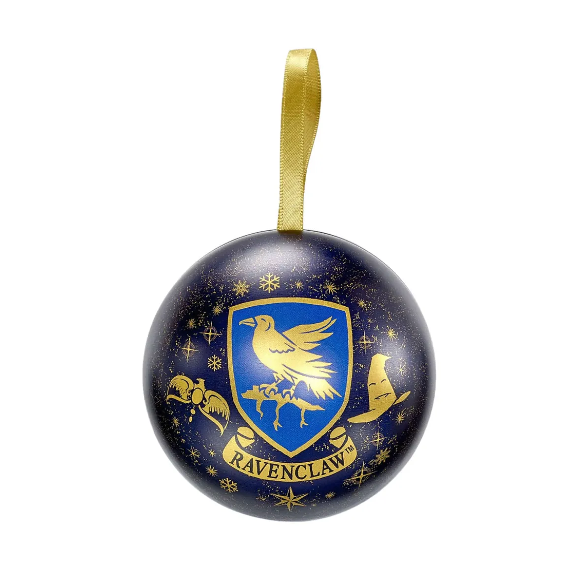 Harry Potter - Weihnachtskugel mit Ravenclaw Wappen Kette