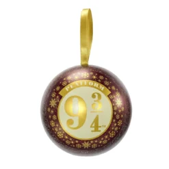 Harry Potter - Weihnachtskugel mit Gleis 9 3/4 Kette