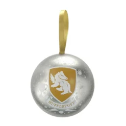 Harry Potter - Weihnachtskugel mit Hufflepuff Wappen Kette