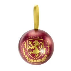 Harry Potter - Weihnachtskugel mit Gryffindor Wappen Kette