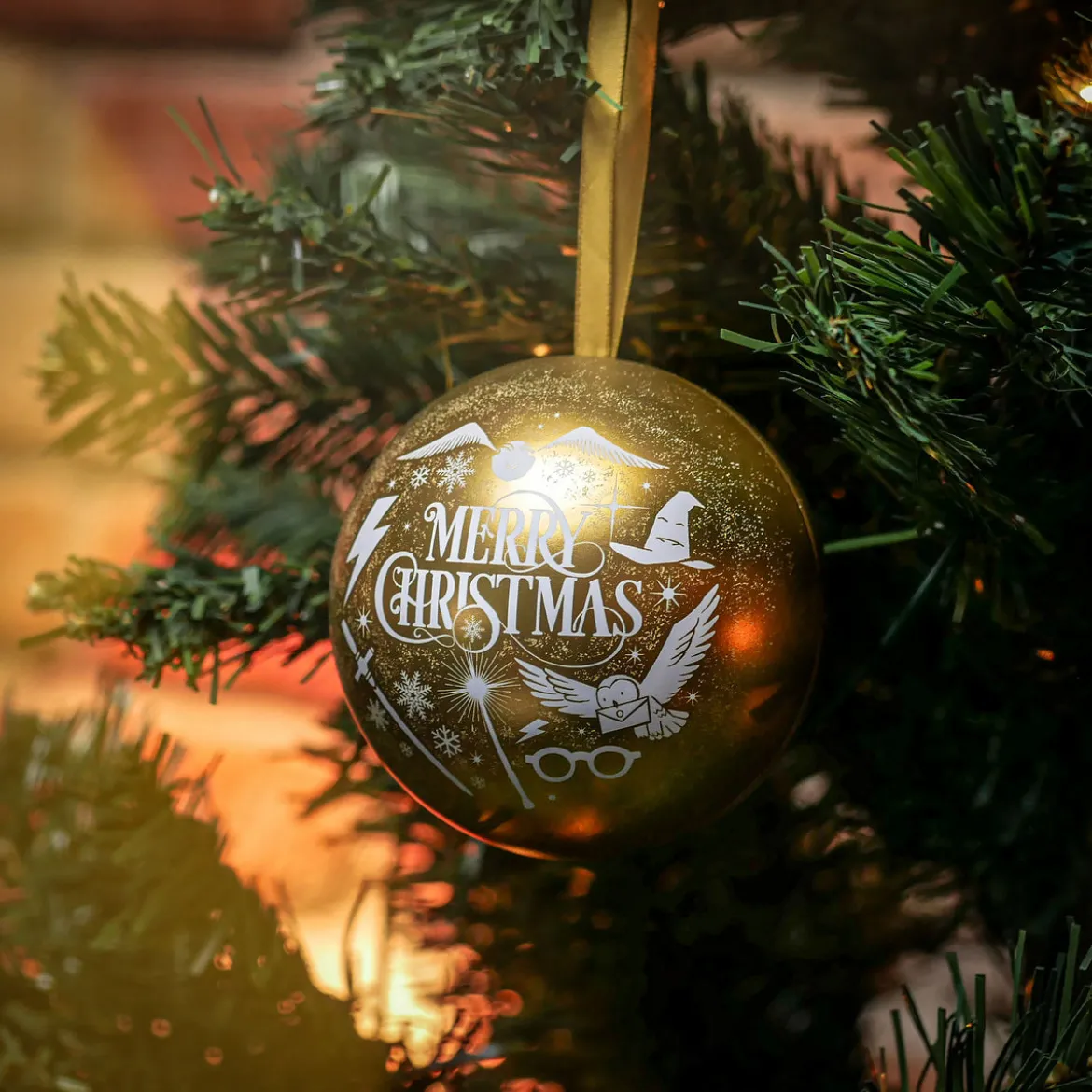 Harry Potter - Weihnachtskugel mit Deathly Hallows Schlüsselanhänger
