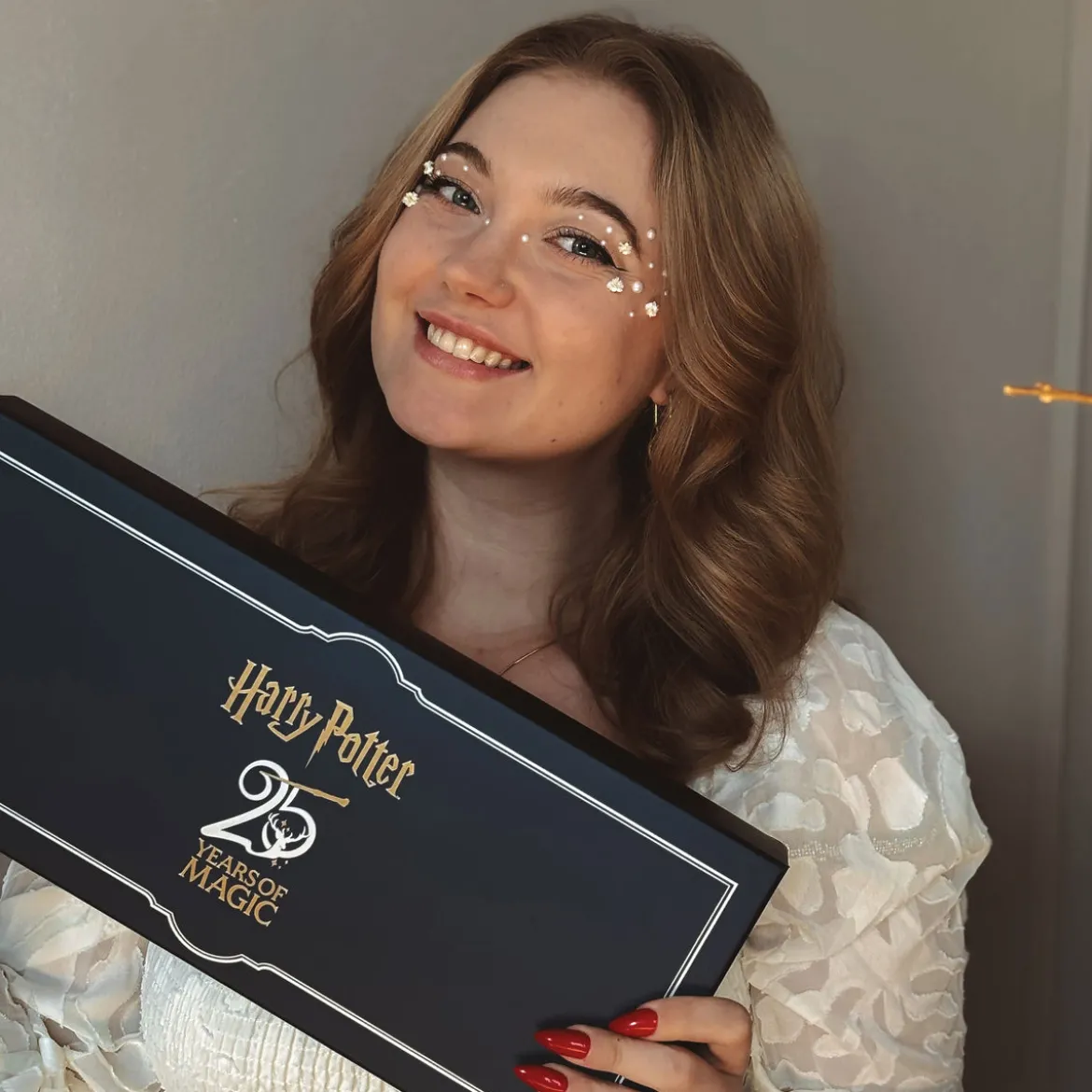 Harry Potter - Zauberstab 2er Set und Stein der Weisen Replik 25th Anniversary Geschenkset
