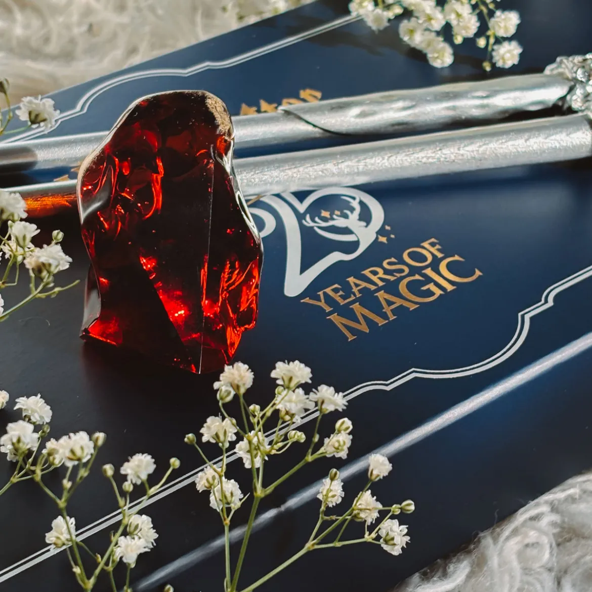 Harry Potter - Zauberstab 2er Set und Stein der Weisen Replik 25th Anniversary Geschenkset