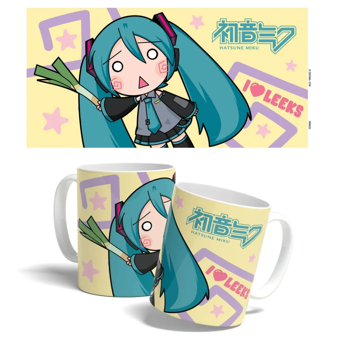 Hatsune Miku Tasse Miku Chibi Leek Girl 325 ml