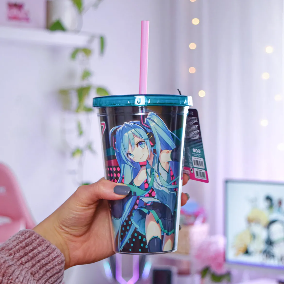 Hatsune Miku - Trinkbecher mit Strohhalm