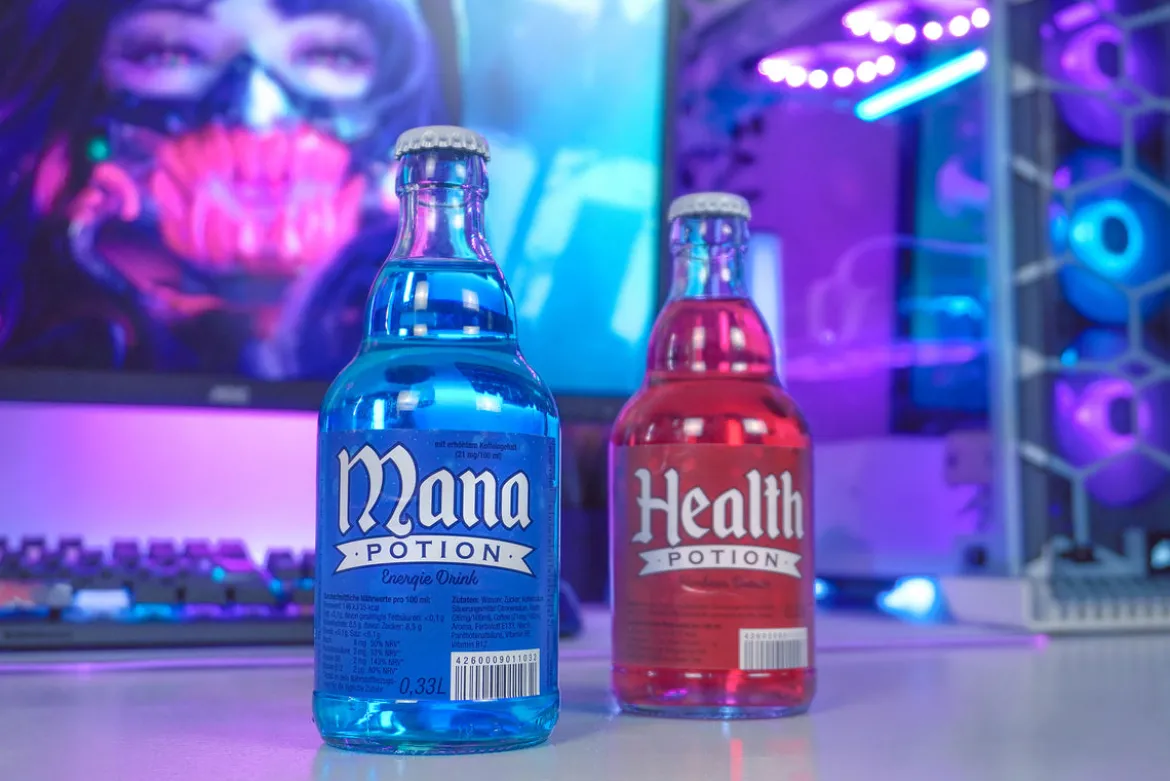 Health Potion Flasche Himbeer Brause - 6er Pack
