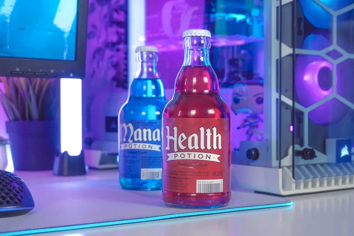 Health Potion Flasche Himbeer Brause - 6er Pack