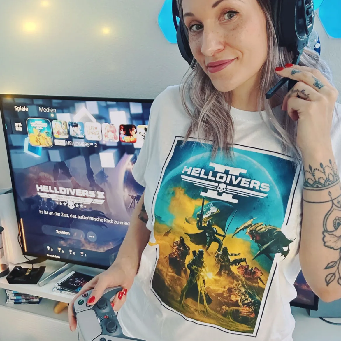 Helldivers 2 - Key Art T-Shirt weiß