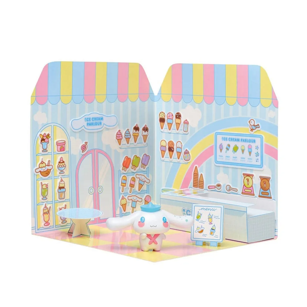 Hello Kitty and Friends Minifigur Sticker House Cinnamoroll Ice Cream Parlour