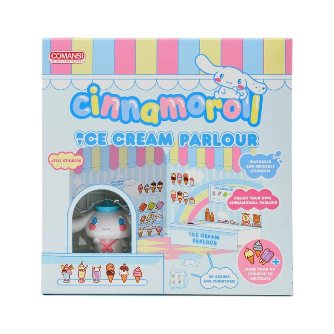 Hello Kitty and Friends Minifigur Sticker House Cinnamoroll Ice Cream Parlour