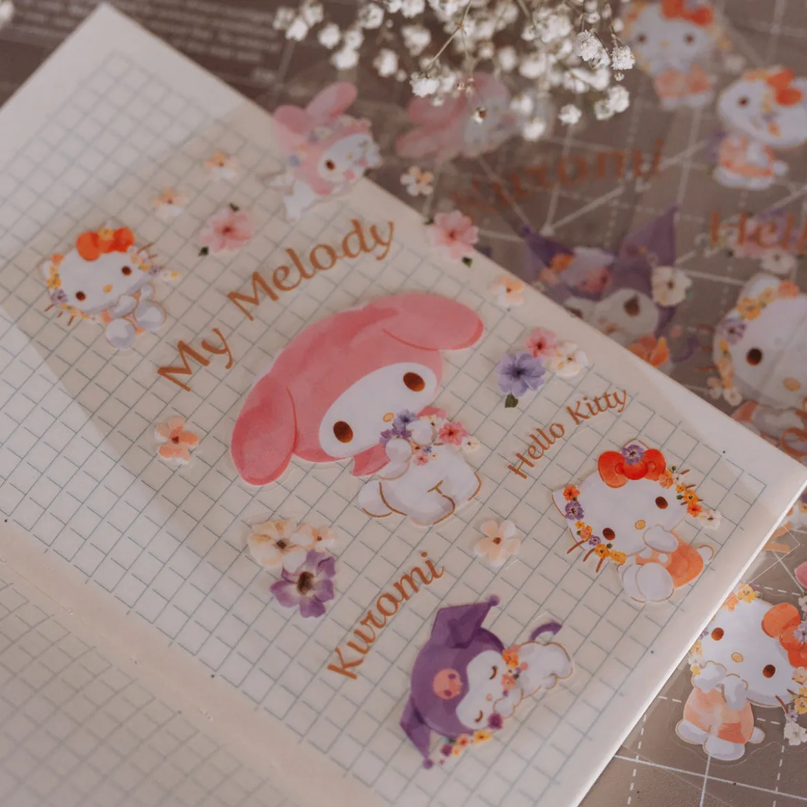 Hello Kitty & Friends Sticker Set Pastel Vivid