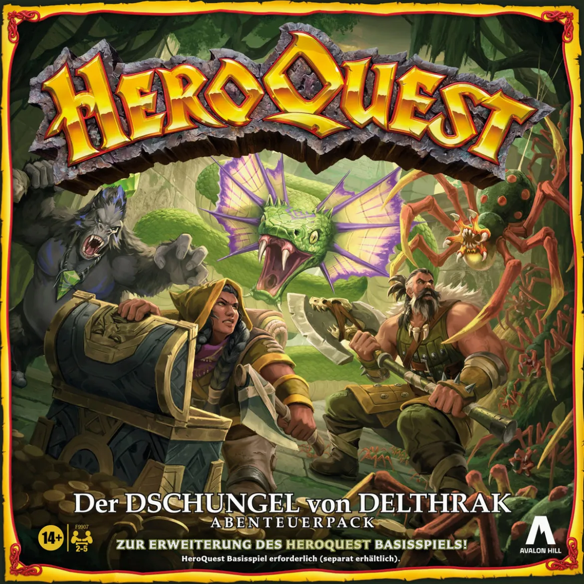 HeroQuest Brettspiel-Erweiterung Der Dschungel von Delthrak Abenteuerpack *Deutsche Version*