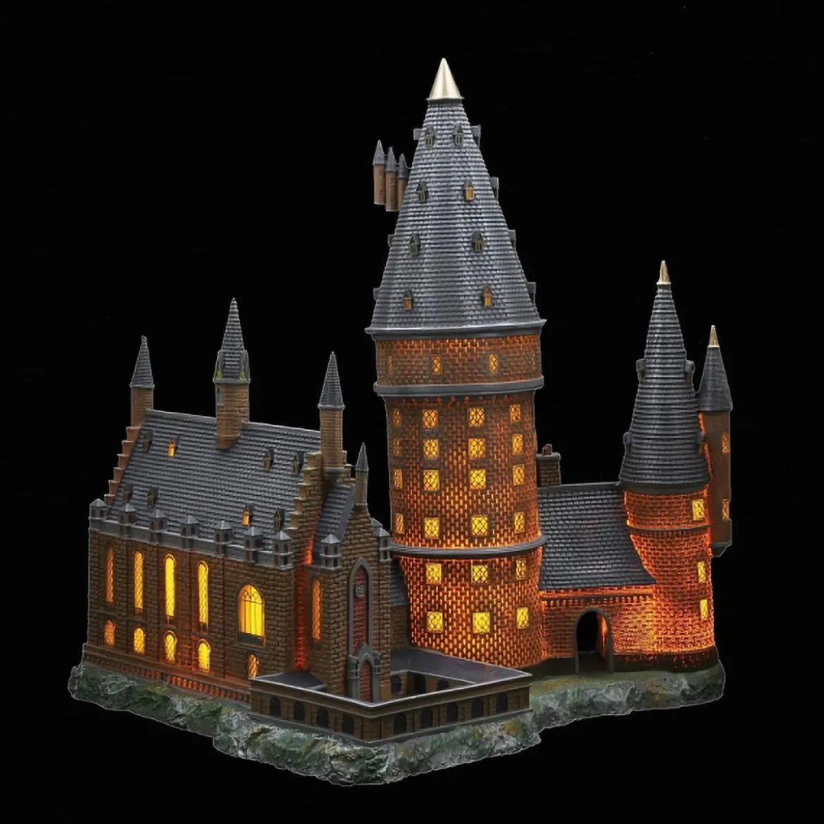 Hogwarts Große Halle mit Hauptturm Miniatur Replik mit Beleuchtung - Harry Potter