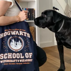 Hogwarts School Jutebeutel blau - Harry Potter