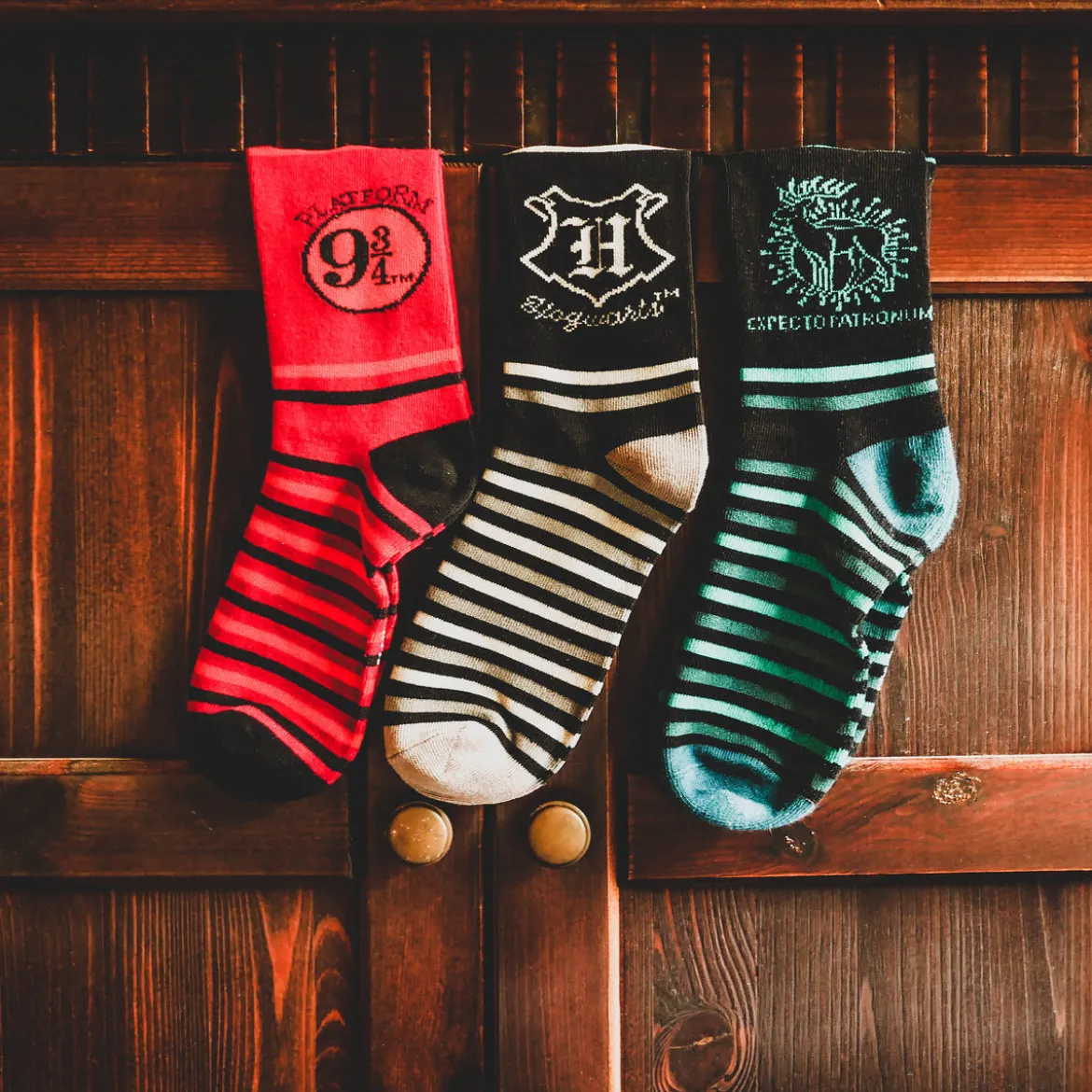 Hogwarts Socken 3er Set in Geschenkbox - Harry Potter
