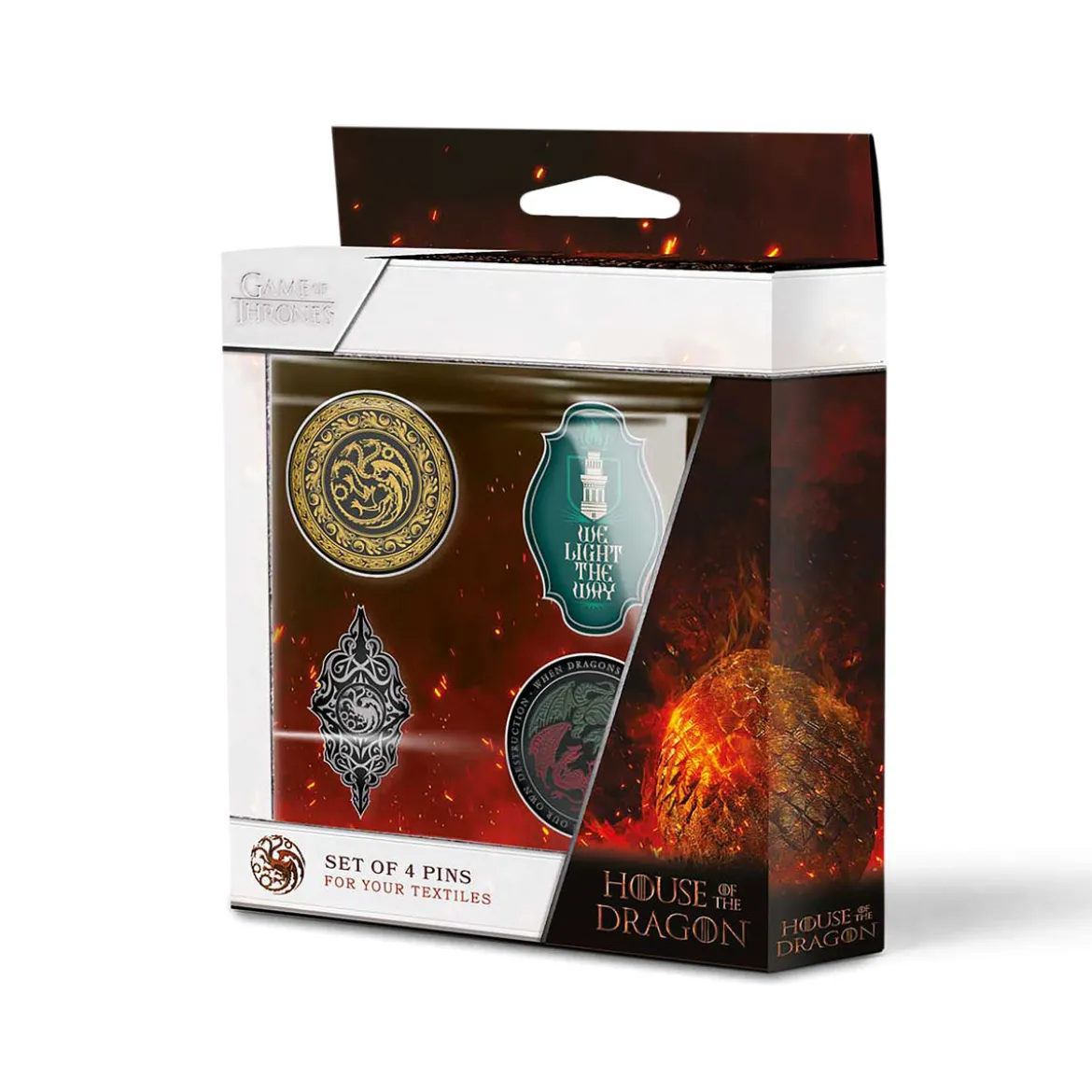 House of Dragon - Symbols Pins 4er Set