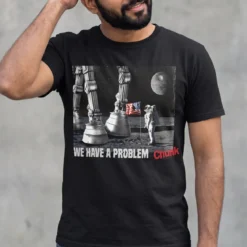 Houston We Have a Problem T-Shirt für Star Wars Fans schwarz