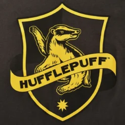 Hufflepuff Logo T-Shirt grau - Harry Potter