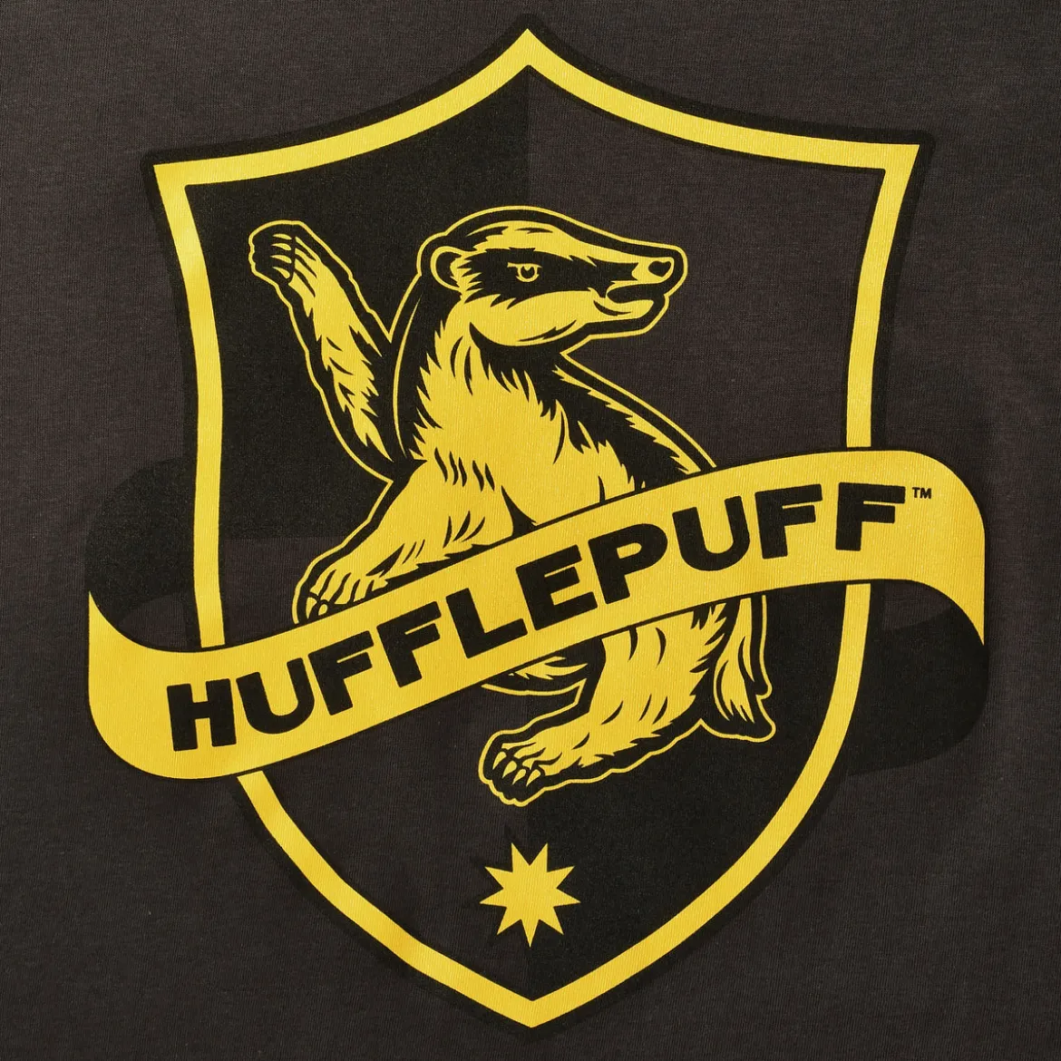 Hufflepuff Logo T-Shirt grau - Harry Potter