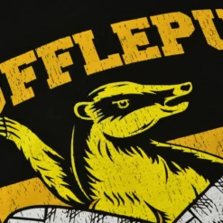 Hufflepuff Quidditch College T-Shirt schwarz - Harry Potter