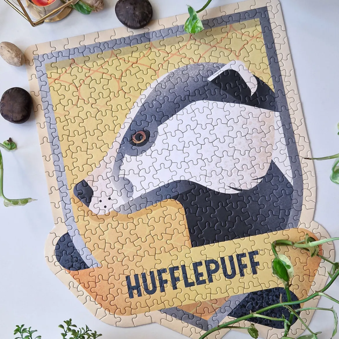 Hufflepuff Wappentier Puzzle in Zaubertrank-Flasche - Harry Potter