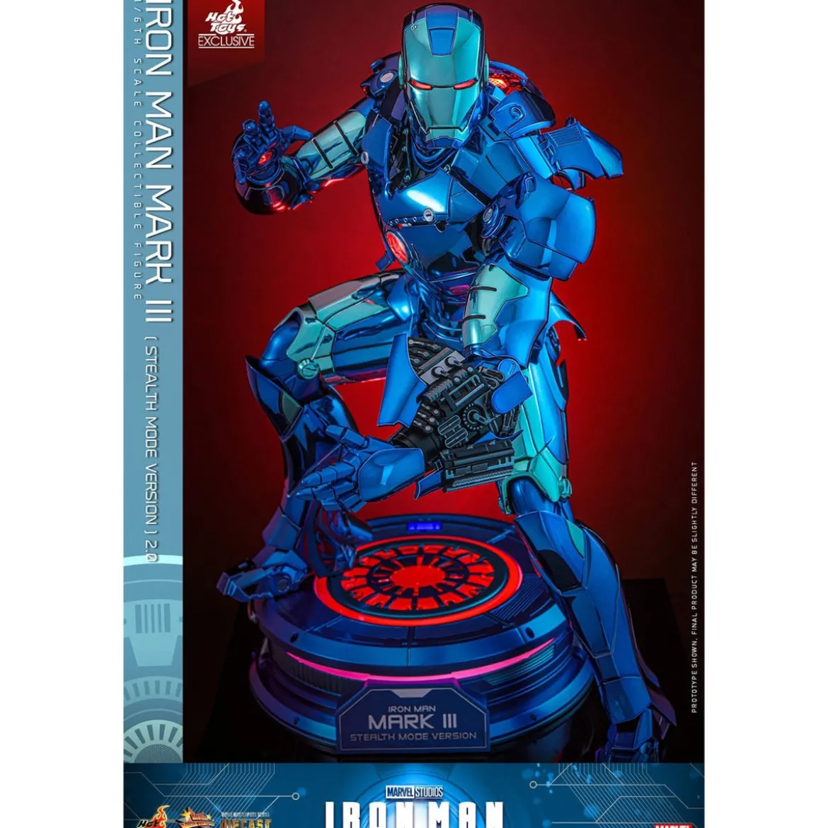 Iron Man Movie Masterpiece Diecast Actionfigur 1/6 Iron Man Mark III (Stealth Mode Ver.) 2.0 Hot Toys Exclusive 33 cm