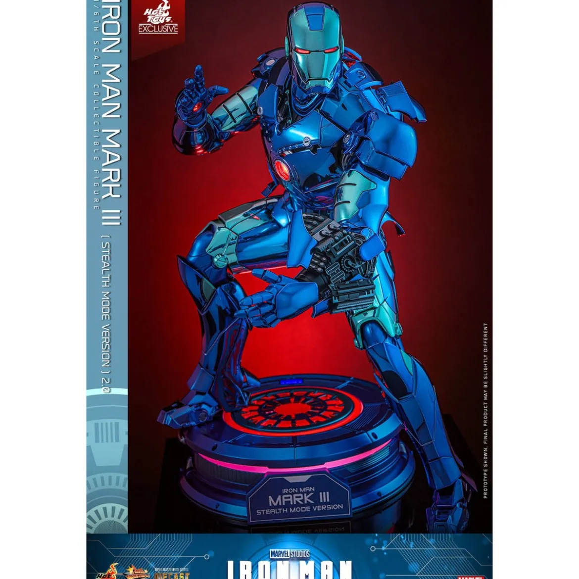 Iron Man Movie Masterpiece Diecast Actionfigur 1/6 Iron Man Mark III (Stealth Mode Ver.) 2.0 Hot Toys Exclusive 33 cm