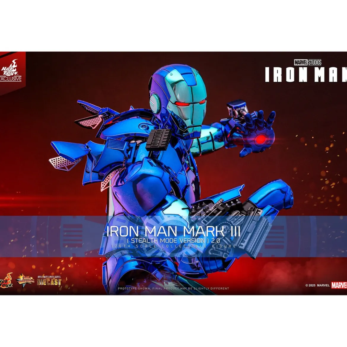 Iron Man Movie Masterpiece Diecast Actionfigur 1/6 Iron Man Mark III (Stealth Mode Ver.) 2.0 Hot Toys Exclusive 33 cm