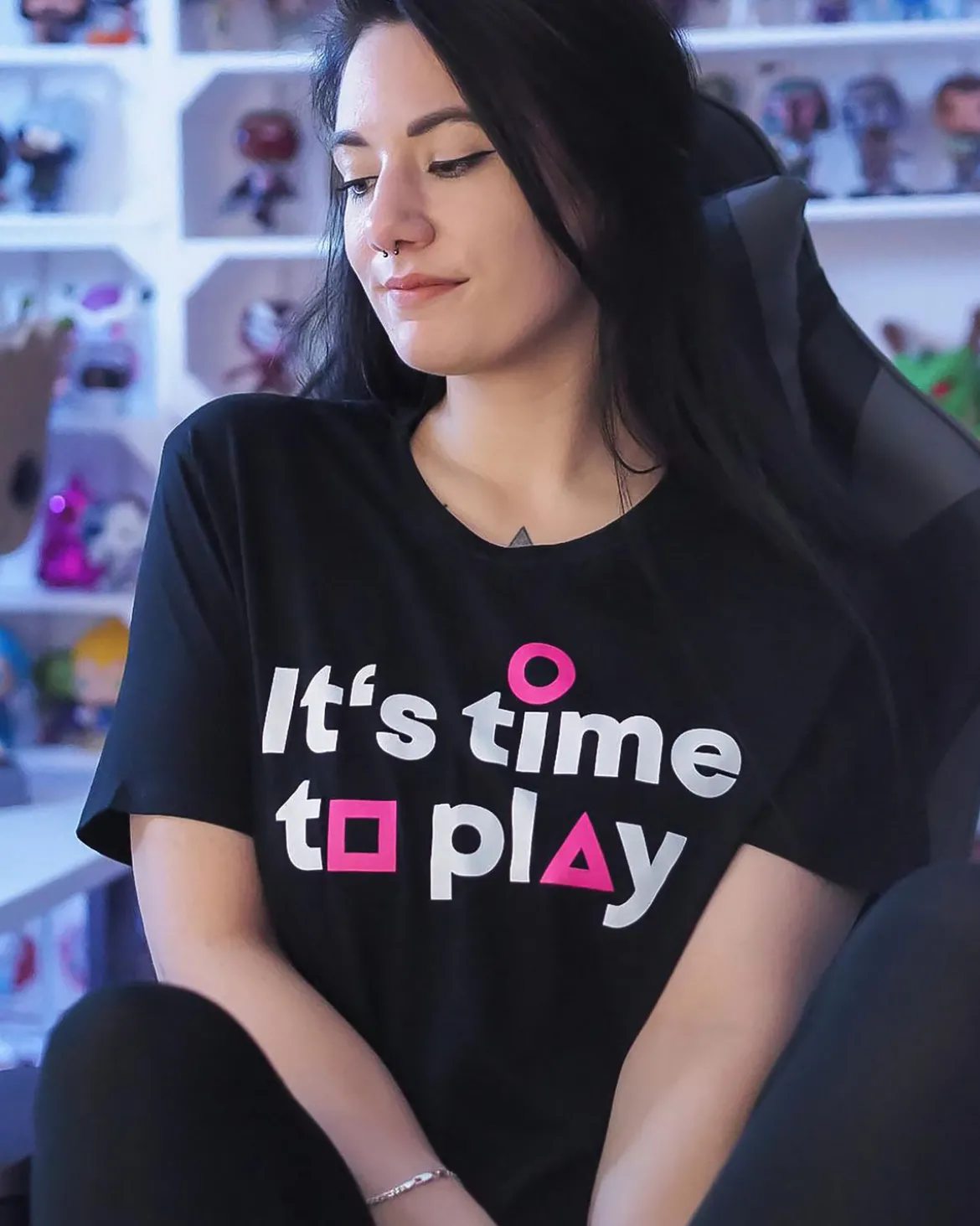It’s Time to Play T-Shirt für Squid Game Fans schwarz