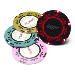 James Bond - Casino Royale Poker Chip Untersetzer 4er Set