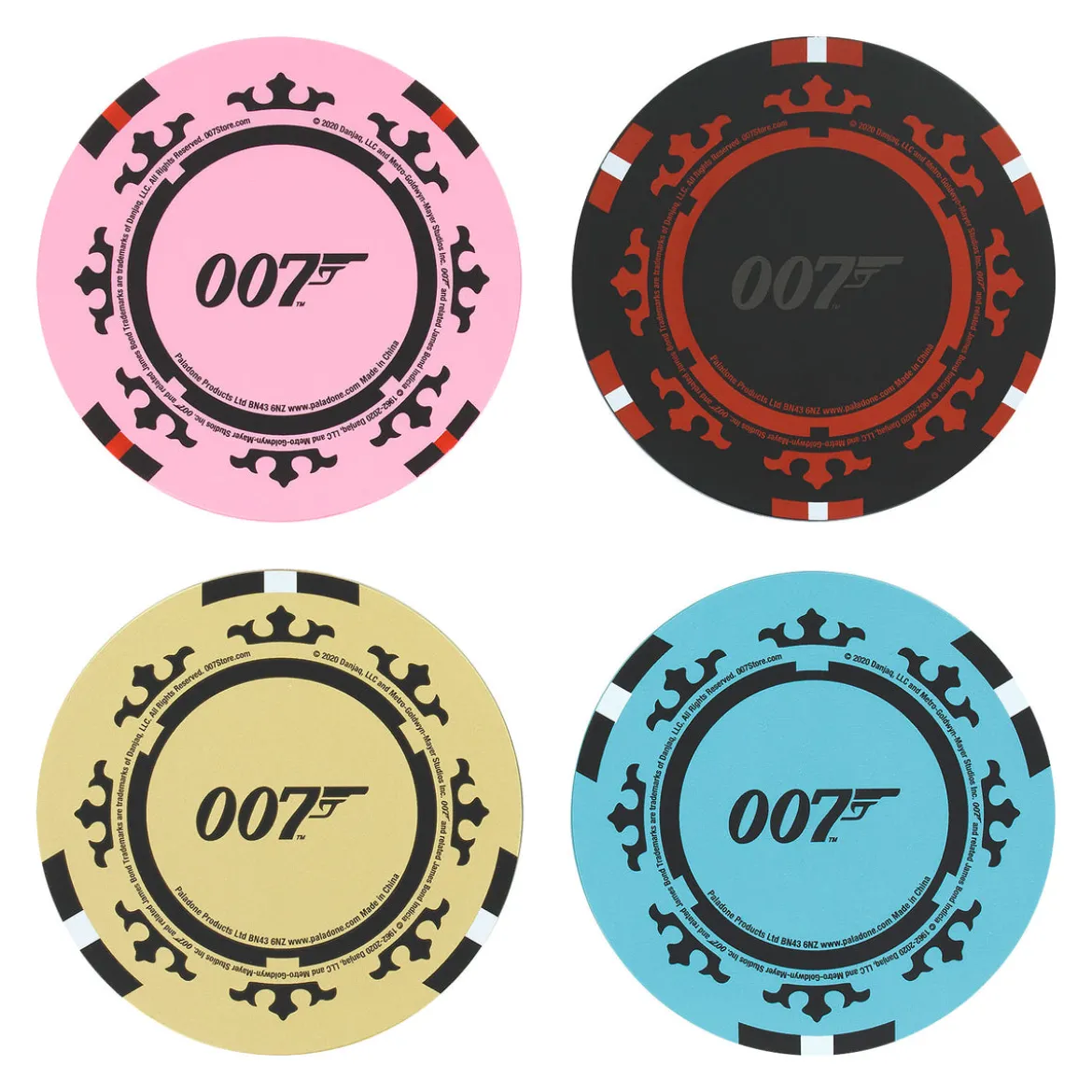 James Bond - Casino Royale Poker Chip Untersetzer 4er Set