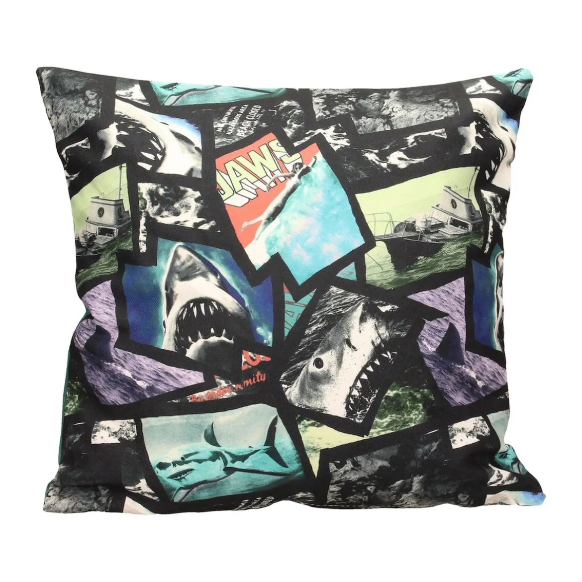Jaws Kissen Poster Collage 45 cm