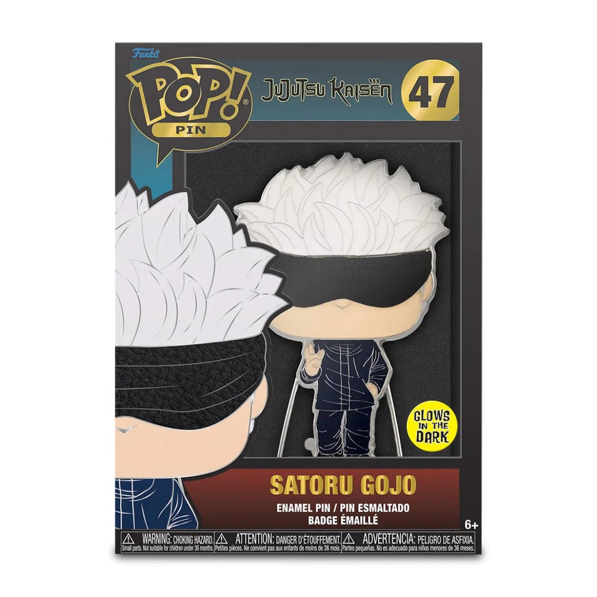 Jujutsu Kaisen - Satoru Gojo Glow in the Dark Funko Pop Pin 10 cm