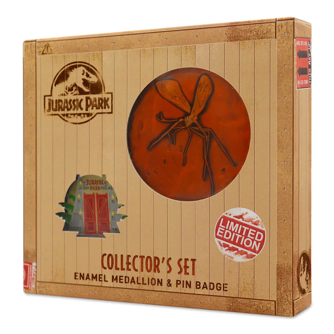 Jurassic Park - Medaillon und Pin Geschenkbox limitiert