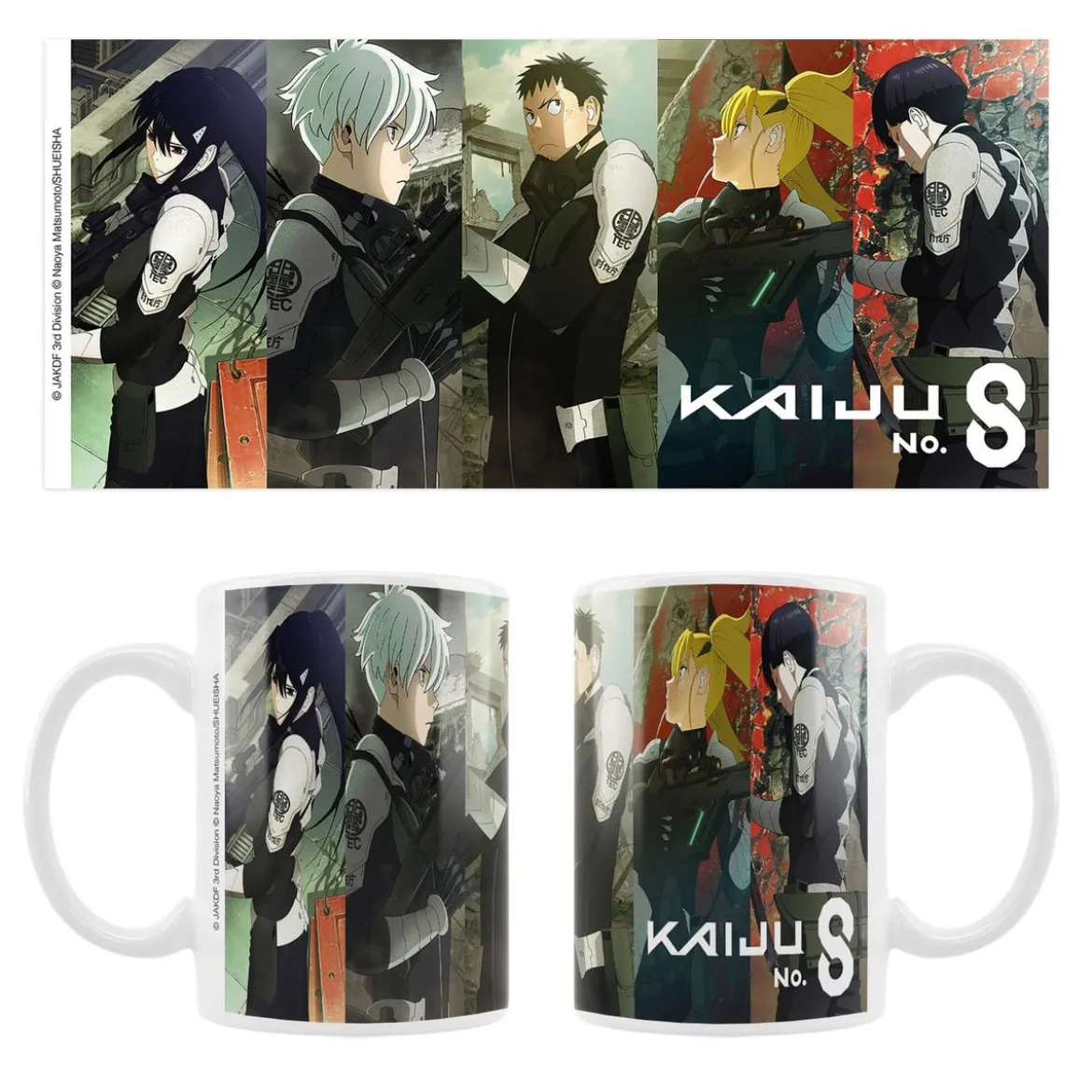Kaiju No. 8 Keramiktasse Mina, Reno, Kafka, Kikoru, Hoshina