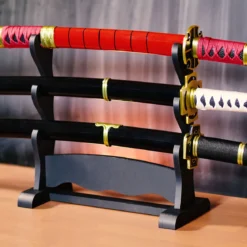 Katana Ständer für drei Schwerter Zubehör schwarz
