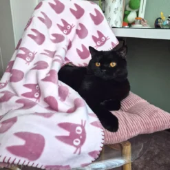 Kikis kleiner Lieferservice - Jiji Silhouette Flauschdecke mit Teddyfell
